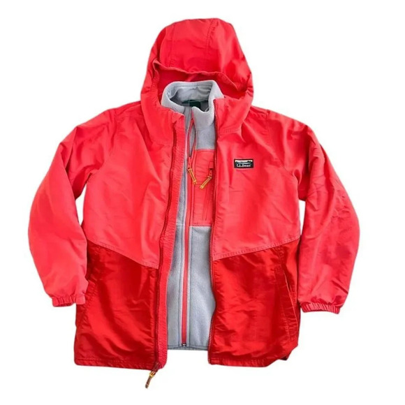 L.L. Bean Kid's Mountain Classic 3-in-1, Color Block Jacket Size 14-16 - Picture 1 of 10